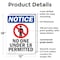 Signmission No One Under 18 Permitted OSHA Notice Sign, Plastic, 12in W x 18in L, 2PK OS-2PACK-NS-P-1218-V-14706 - alternate 4